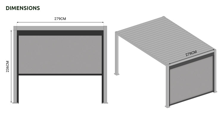 Privacy Screen - Titan Pergola (Various Sizes) - Staffordshire Hot Tubs & Swimspas