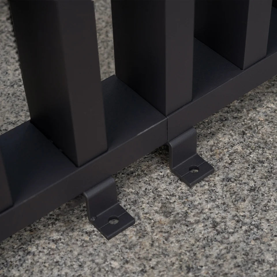 Aluminium Vertical Louvre Side Panel - 1.0m x Single Panel in Graphite Grey - Staffordshire Hot Tubs & Swimspas