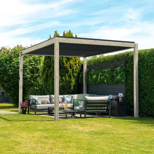 Titan 3m Square Aluminium Pergola - Staffordshire Hot Tubs & Swimspas