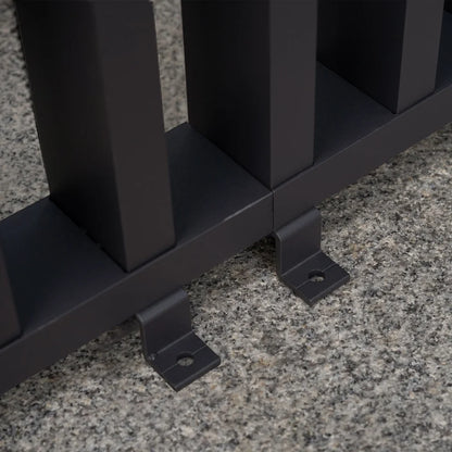 Aluminium Vertical Louvre Side Panel - 1.0m x Single Panel in Graphite Grey - Staffordshire Hot Tubs & Swimspas