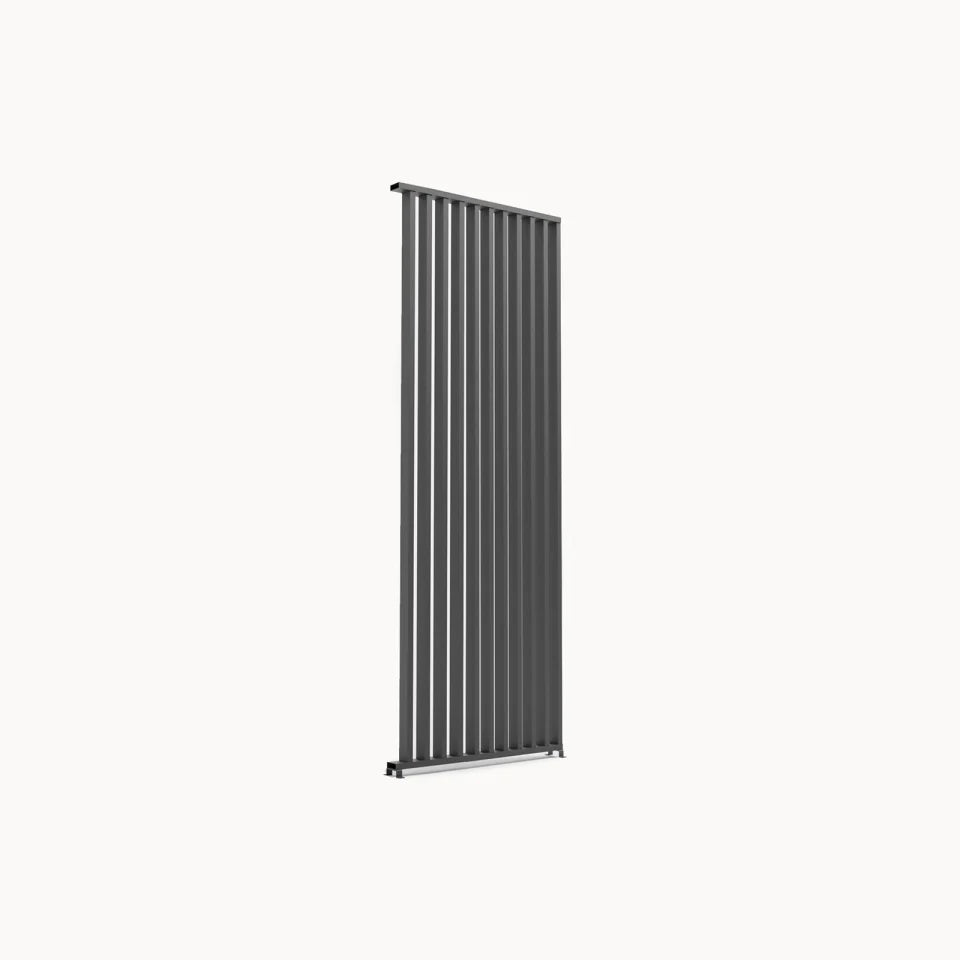 Aluminium Vertical Louvre Side Panel - 1.0m x Single Panel in Graphite Grey - Staffordshire Hot Tubs & Swimspas