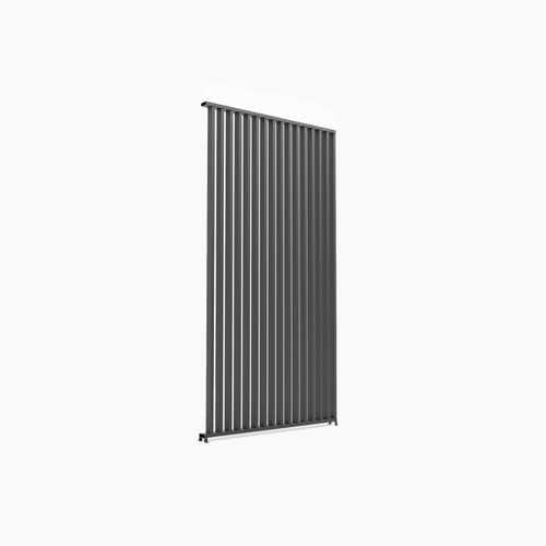 Aluminium Vertical Louvre Side Panel - 1.0m x Single Panel in Graphite Grey - Staffordshire Hot Tubs & Swimspas