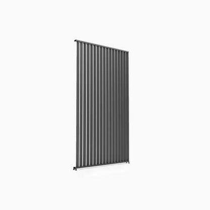 Aluminium Vertical Louvre Side Panel - 1.0m x Single Panel in Graphite Grey - Staffordshire Hot Tubs & Swimspas