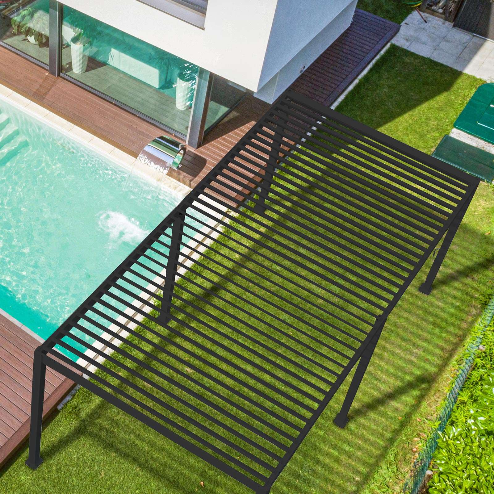 Titan 6m x 3m Rectangular Aluminium Pergola - Staffordshire Hot Tubs & Swimspas